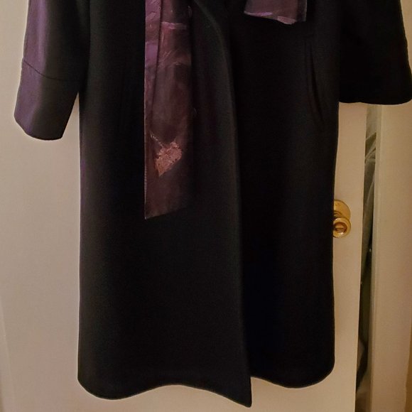 Alorna Super Fina Black button winter coat Woman's Size XL - Picture 3 of 13